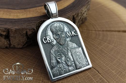 Pendant "St. Nicholas the Wonderworker and the Holy Trinity", фото
